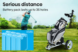 NNEMB 500W Electric Golf Buggy Twin Motor-Drink and Umbrella Holder-White