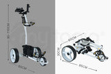 NNEMB 500W Electric Golf Buggy Twin Motor-Drink and Umbrella Holder-White