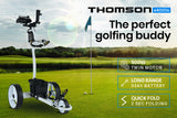 NNEMB 500W Electric Golf Buggy Twin Motor-Drink and Umbrella Holder-White