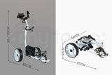 NNEMB Electric Motorised Golf Buggy-Drink and Umbrella Holder-White