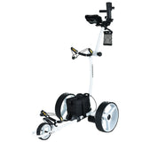 NNEMB Electric Motorised Golf Buggy-Drink and Umbrella Holder-White