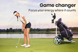 NNEMB Electric Motorised Golf Buggy-Drink and Umbrella Holder-White