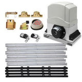 NNEDSZ Electric Sliding Gate Opener 1200KG With Remote Hardware Kit 4M Rail