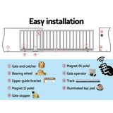 NNEDSZ Electric Sliding Gate Opener 1200KG With Remote Hardware Kit 4M Rail