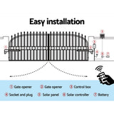 NNEDSZ Swing Gate Opener Auto Solar Power Electric Kit Remote Control 1000KG