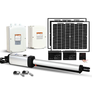 NNEDSZ 600KG Swing Gate Opener Auto Solar Power Electric Kit Remote Control