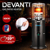 NNEDSZ Gas Patio Outdoor Heater Propane Butane LPG Portable Heater Stand Steel Black