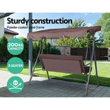 NNEDSZ Outdoor Swing Chair Hammock 3 Seater Garden Canopy Bench Seat Backyard