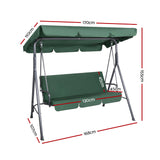 NNEDSZ  Outdoor Swing Chair Hammock 3 Seater Garden Canopy Bench Seat Backyard