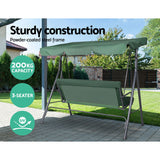 NNEDSZ  Outdoor Swing Chair Hammock 3 Seater Garden Canopy Bench Seat Backyard
