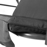 NNEDSZ Furniture Swing Chair Hammock 3 Seater Bench Seat Canopy Black