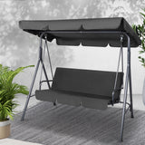NNEDSZ Furniture Swing Chair Hammock 3 Seater Bench Seat Canopy Black