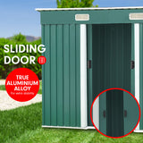 NNEDPE Garden Shed Flat 4ft x 6ft Outdoor Storage Shelter - Green
