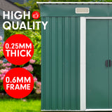 NNEDPE Garden Shed Flat 4ft x 6ft Outdoor Storage Shelter - Green