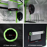 NNEDSZ 1680D 1.5MX1.5MX2M Hydroponics Grow Tent Kits Hydroponic Grow System