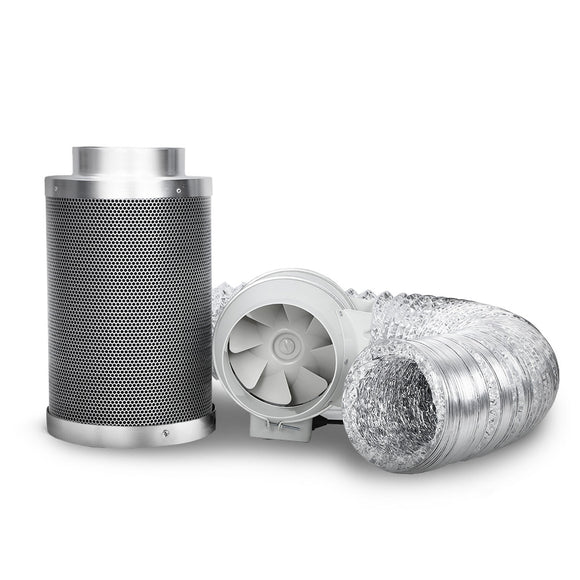 NNEDSZ 6 Hydroponics Grow Tent Kit Ventilation Kit Fan Carbon Filter Duct