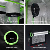 NNEDSZ   Tent 1200W LED  Light 150X150X200cm Mylar 6" Ventilation