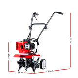 NNEDSZ 65CC Garden Cultivator Tiller Petrol Rotary Hoe 16 Tines Rototiller