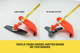 NNEDPE Tradesman 62cc Petrol Multi Tool Chainsaw Line Garden Trimmer - Gold