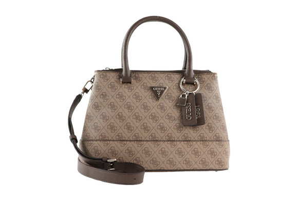 NNEKG Guess Cordelia Logo Luxury Satchel (Latte Brown)