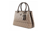 NNEKG Guess Cordelia Logo Luxury Satchel (Latte Brown)