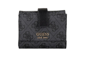 NNEKG Guess Cordelia Logo Slg Petite Trfld Wallet (Coal Logo)