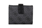 NNEKG Guess Cordelia Logo Slg Petite Trfld Wallet (Coal Logo)