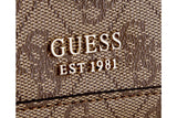 NNEKG Guess Cordelia Logo Slg Petite Trfld Wallet (Latte Brown)