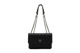 NNEKG Guess Cessily Convertible Crossbody Flap Handbag (Black)
