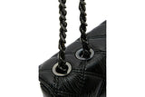 NNEKG Guess Cessily Convertible Crossbody Flap Handbag (Black)