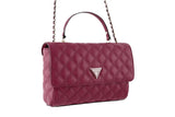 NNEKG Guess Cessily Convertible Crossbody Flap Handbag (Plum)