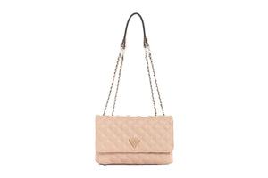 NNEKG Guess Cessily Convertible Crossbody Flap Handbag (Rosewood)