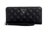 NNEKG Guess Cessily Slg Large Zip Around Wallet (Black)