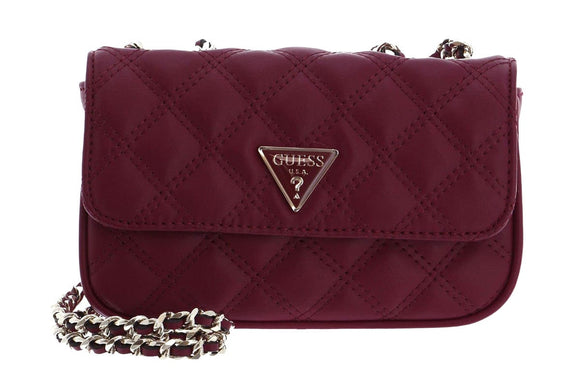 NNEKG Guess Cessily Micro Mini Handbag (Plum)