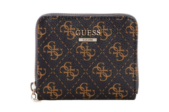 NNEKG Guess Noelle Slg Small Zip Around Wallet (Brown Logo)