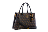 NNEKG Guess Cordelia Logo Luxury Satchel (Brown Logo)