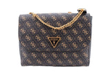 NNEKG Guess Cordelia Logo Convertible Xbody Flap Handbag (Brown Logo)