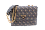 NNEKG Guess Cordelia Logo Convertible Xbody Flap Handbag (Brown Logo)