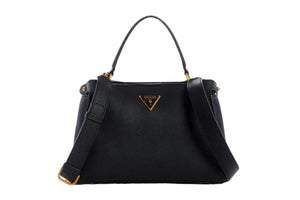 NNEKG Guess Downtown Chic Turnlock Satchel (Black)