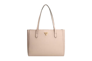 NNEKG Guess Downtown Chic Turnlock Tote Bag (Mushroom)