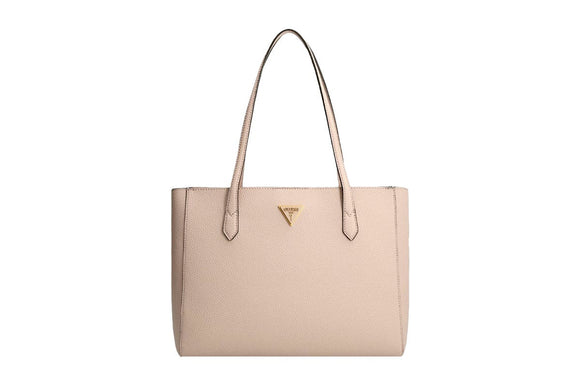 NNEKG Guess Downtown Chic Turnlock Tote Bag (Mushroom)