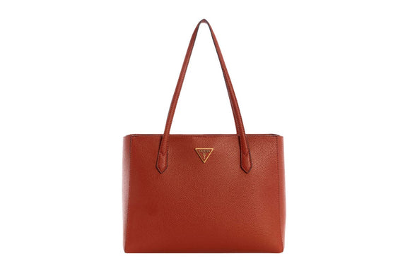 NNEKG Guess Downtown Chic Turnlock Tote Bag (Whiskey)