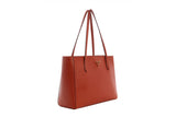 NNEKG Guess Downtown Chic Turnlock Tote Bag (Whiskey)