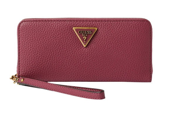 NNEKG Guess Downtown Chic Slg Large Zip Around Wallet (Plum)