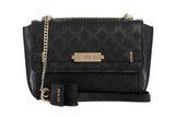 NNEKG Guess BEA Convertible Crossbody Flap Handbag (Black)