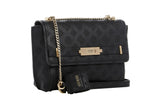 NNEKG Guess BEA Convertible Crossbody Flap Handbag (Black)