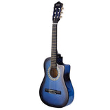 NNEDSZ 34 Inch Guitar Classical Acoustic Cutaway Wooden Ideal Kids Gift Children 1/2 Size Blue