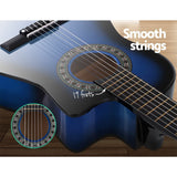 NNEDSZ 34 Inch Guitar Classical Acoustic Cutaway Wooden Ideal Kids Gift Children 1/2 Size Blue