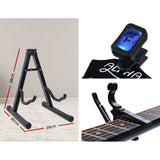 NNEDSZ 38 Inch Wooden Acoustic Guitar with Accessories set Black