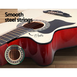 NNEDSZ 38 Inch Wooden Acoustic Guitar Left handed - Natural Wood
